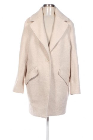 Дамско палто H&M, Размер L, Цвят Екрю, Цена 53,50 лв.