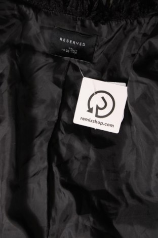 Дамско палто Reserved, Размер S, Цвят Черен, Цена 51,36 лв.