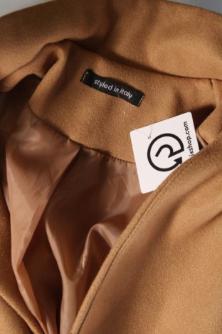 Дамско палто Styled In Italy, Размер XS, Цвят Бежов, Цена 70,62 лв.