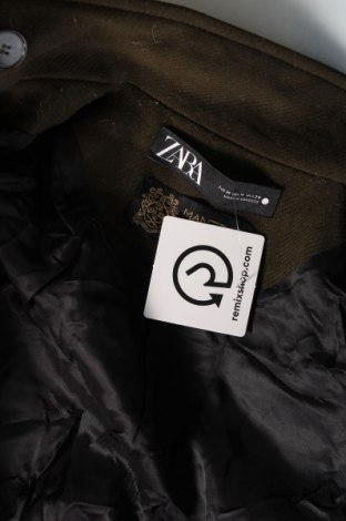 Дамско палто Zara, Размер M, Цвят Зелен, Цена 47,00 лв.