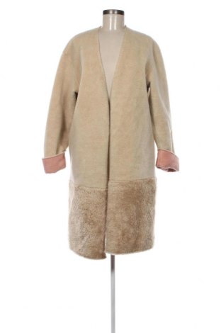Дамско палто Zara, Размер XL, Цвят Бежов, Цена 68,00 лв.