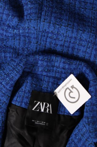 Дамско палто Zara, Размер L, Цвят Син, Цена 74,40 лв.