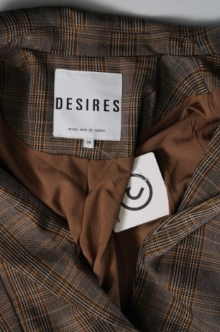 Γυναικείο σακάκι Desires, Μέγεθος S, Χρώμα Καφέ, Τιμή 15,44 €