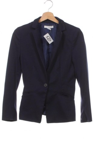 Дамско сако H&M, Размер XS, Цвят Син, Цена 11,00 лв.