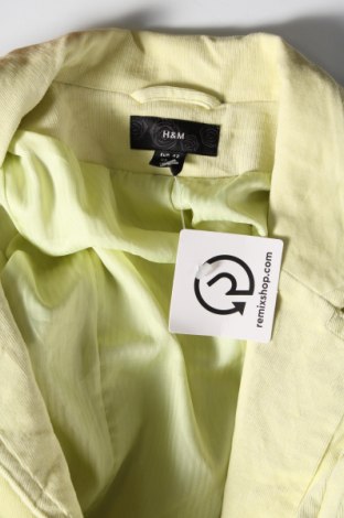 Γυναικείο σακάκι H&M, Μέγεθος L, Χρώμα Κίτρινο, Τιμή 13,51 €