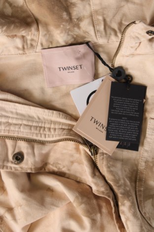 Γυναικείο μπουφάν TWINSET, Μέγεθος XL, Χρώμα  Μπέζ, Τιμή 127,22 €