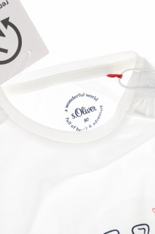 Kinder Shirt S.Oliver, Größe 9-12m/ 74-80 cm, Farbe Weiß, Preis 16,96 €