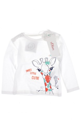 Kinder Shirt S.Oliver, Größe 9-12m/ 74-80 cm, Farbe Weiß, Preis 16,96 €