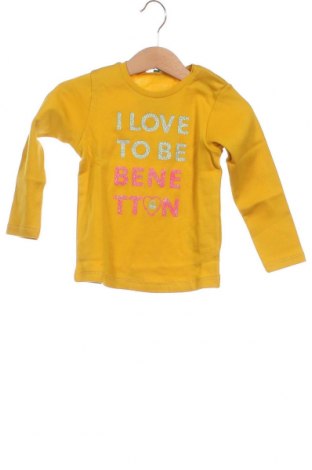 Bluză pentru copii United Colors Of Benetton, Mărime 12-18m/ 80-86 cm, Culoare Galben, Preț 123,68 Lei