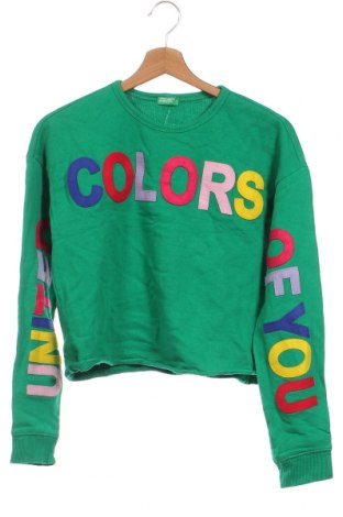 Детска блуза United Colors Of Benetton, Размер 14-15y/ 168-170 см, Цвят Зелен, Цена 7,60 лв.