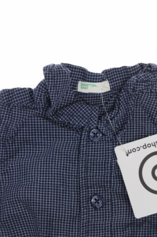 Παιδικό πουκάμισο United Colors Of Benetton, Μέγεθος 1-2m/ 50-56 εκ., Χρώμα Μπλέ, Τιμή 10,64 €