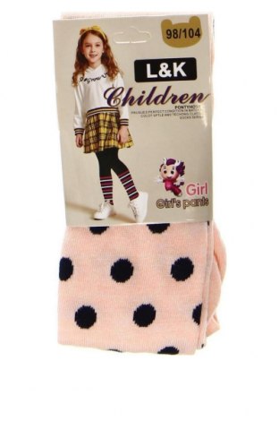 Детски чорапогащник L&k, Размер 2-3y/ 98-104 см, Цвят Розов, Цена 15,30 лв.
