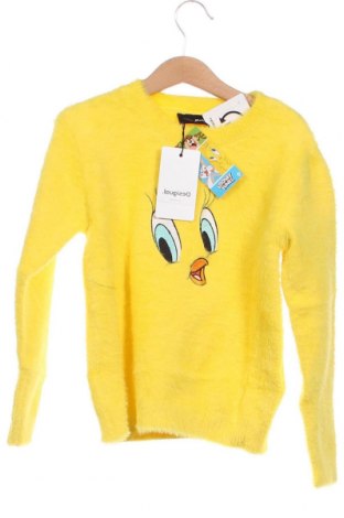 Детски пуловер Desigual, Размер 6-7y/ 122-128 см, Цвят Жълт, Цена 48,00 лв.