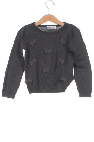 Детски пуловер H&M, Размер 4-5y/ 110-116 см, Цвят Сив, Цена 10,20 лв.