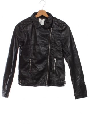 Detská kožená bunda  H&M, Veľkosť 13-14y/ 164-168 cm, Farba Čierna, Cena  11,02 €