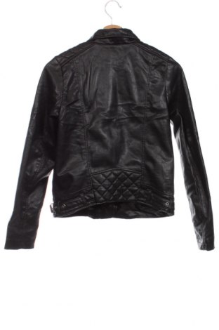 Dětská kožená bunda  H&M, Velikost 13-14y/ 164-168 cm, Barva Černá, Cena  310,00 Kč