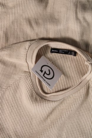 Ανδρική μπλούζα Bershka, Μέγεθος S, Χρώμα  Μπέζ, Τιμή 5,29 €