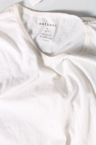 Herren Shirt Watson's, Größe M, Farbe Weiß, Preis 12,28 €