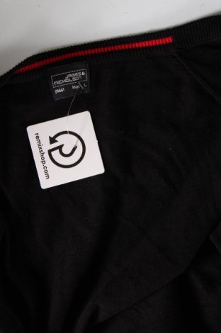 Ανδρική ζακέτα James & Nicholson, Μέγεθος L, Χρώμα Μαύρο, Τιμή 4,13 €