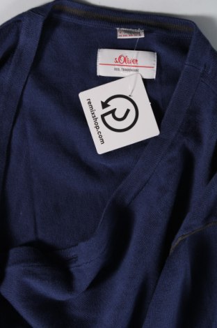 Jachetă tricotată de bărbați S.Oliver, Mărime XL, Culoare Albastru, Preț 34,74 Lei