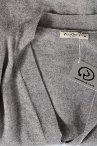 Herren Strickjacke WoolOvers, Größe M, Farbe Grau, Preis 16,26 €