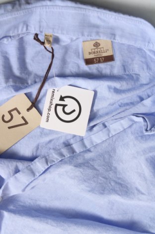 Ανδρικό πουκάμισο Borrelli, Μέγεθος M, Χρώμα Μπλέ, Τιμή 77,32 €