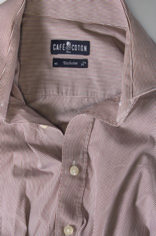 Herrenhemd Cafe Coton, Größe M, Farbe Braun, Preis 3,63 €