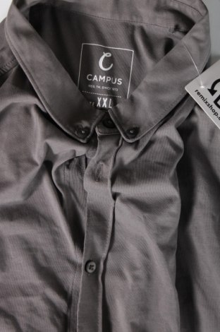 Ανδρικό πουκάμισο Campus, Μέγεθος XXL, Χρώμα Γκρί, Τιμή 15,00 €