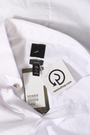 Мъжка риза H&M, Размер L, Цвят Бял, Цена 46,92 лв.