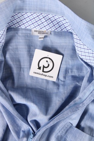 Мъжка риза Henson & Henson, Размер M, Цвят Син, Цена 7,25 лв.