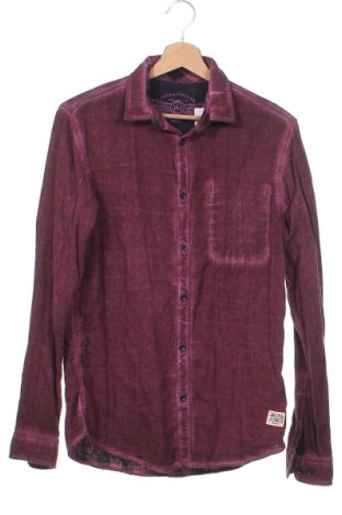 Ανδρικό πουκάμισο Jack & Jones, Μέγεθος S, Χρώμα Βιολετί, Τιμή 4,35 €
