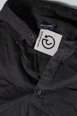 Ανδρικό πουκάμισο Jack & Jones, Μέγεθος XXL, Χρώμα Γκρί, Τιμή 5,56 €