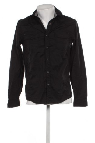 Ανδρικό πουκάμισο Jack & Jones, Μέγεθος M, Χρώμα Μαύρο, Τιμή 7,36 €