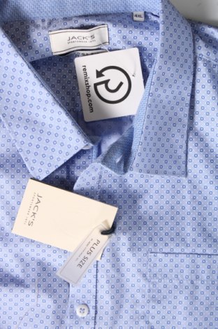 Ανδρικό πουκάμισο Jack's, Μέγεθος 4XL, Χρώμα Μπλέ, Τιμή 22,29 €