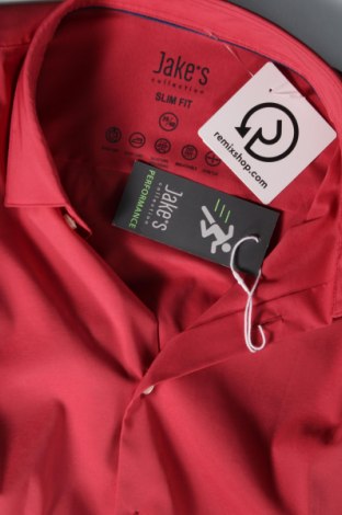 Ανδρικό πουκάμισο Jake*s, Μέγεθος M, Χρώμα Κόκκινο, Τιμή 17,81 €