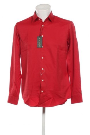 Herrenhemd Jake*s, Größe M, Farbe Rot, Preis 15,96 €