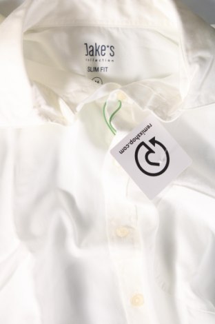 Ανδρικό πουκάμισο Jake*s, Μέγεθος M, Χρώμα Λευκό, Τιμή 22,27 €