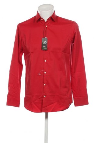 Herrenhemd Jake*s, Größe S, Farbe Rot, Preis 14,84 €
