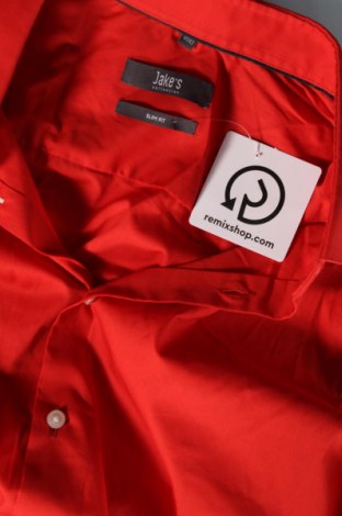Ανδρικό πουκάμισο Jake*s, Μέγεθος L, Χρώμα Κόκκινο, Τιμή 21,15 €