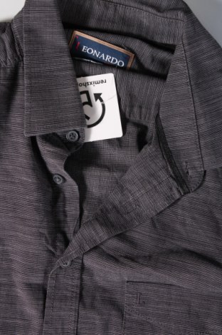 Мъжка риза Leonardo, Размер L, Цвят Сив, Цена 11,89 лв.