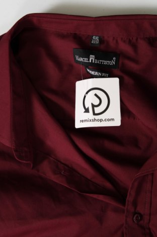 Herrenhemd Marcel Battiston, Größe 4XL, Farbe Rot, Preis 18,57 €