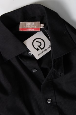 Мъжка риза Marks & Spencer, Размер M, Цвят Черен, Цена 24,02 лв.