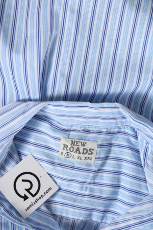Ανδρικό πουκάμισο New Roads, Μέγεθος M, Χρώμα Μπλέ, Τιμή 3,54 €
