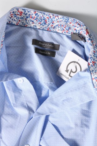 Ανδρικό πουκάμισο Rover&Lakes, Μέγεθος L, Χρώμα Μπλέ, Τιμή 17,94 €