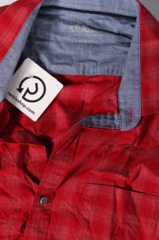 Ανδρικό πουκάμισο S.Oliver, Μέγεθος XL, Χρώμα Κόκκινο, Τιμή 17,94 €