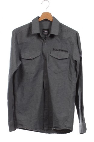 Herrenhemd Zara, Größe M, Farbe Grau, Preis 9,46 €