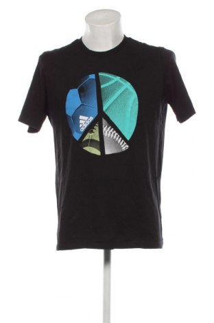 Herren T-Shirt Adidas, Größe L, Farbe Schwarz, Preis € 20,36