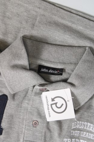 Ανδρικό t-shirt John Devin, Μέγεθος XS, Χρώμα Γκρί, Τιμή 3,81 €