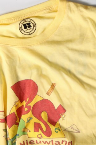 Мъжка тениска Russell, Размер L, Цвят Жълт, Цена 12,00 лв.