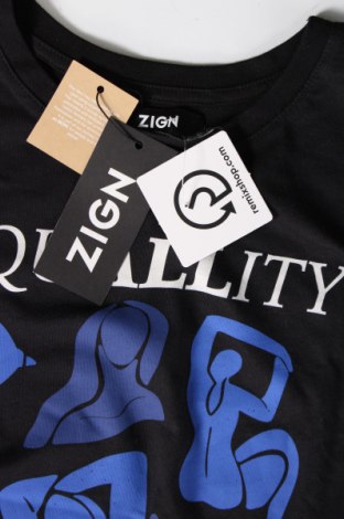 Ανδρικό t-shirt Zign, Μέγεθος S, Χρώμα Μαύρο, Τιμή 14,95 €